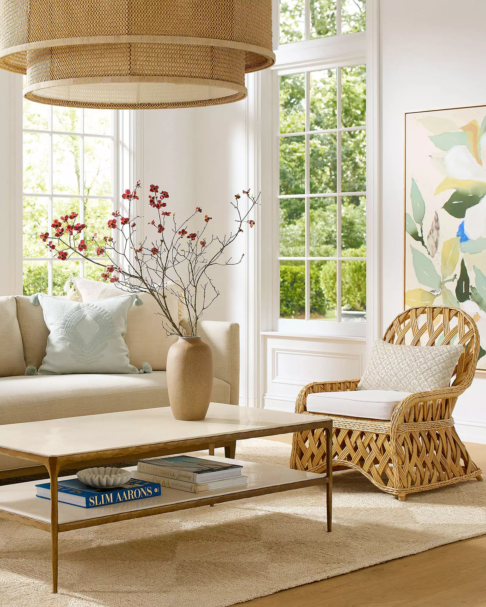 Round Hill Rattan Chair | Serena and Lily