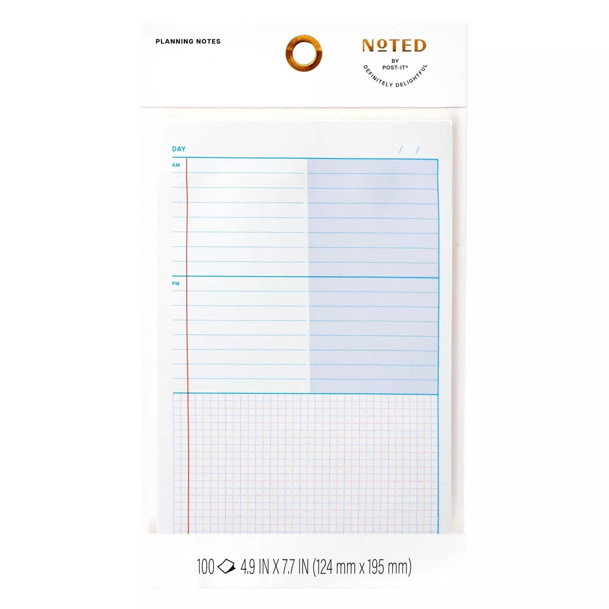 Noted by Post-it 5"x8" Plan Your Day Sticky Notes 100ct | Target