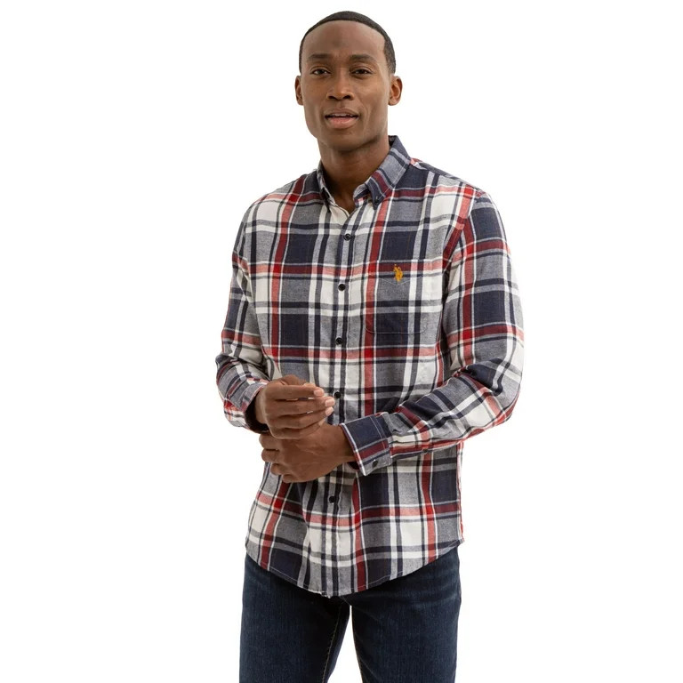 U.S. Polo Assn. Men's Long Sleeve Buttondown Shirt | Walmart (US)