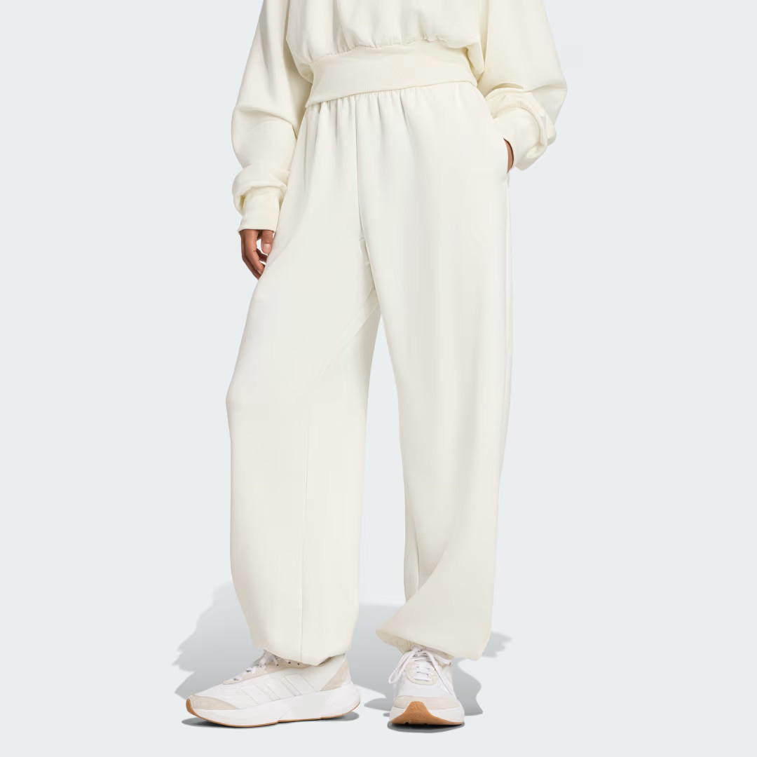adidas Soft Lux Loose Pant White 2XL - Womens Originals Pants | adidas (US)