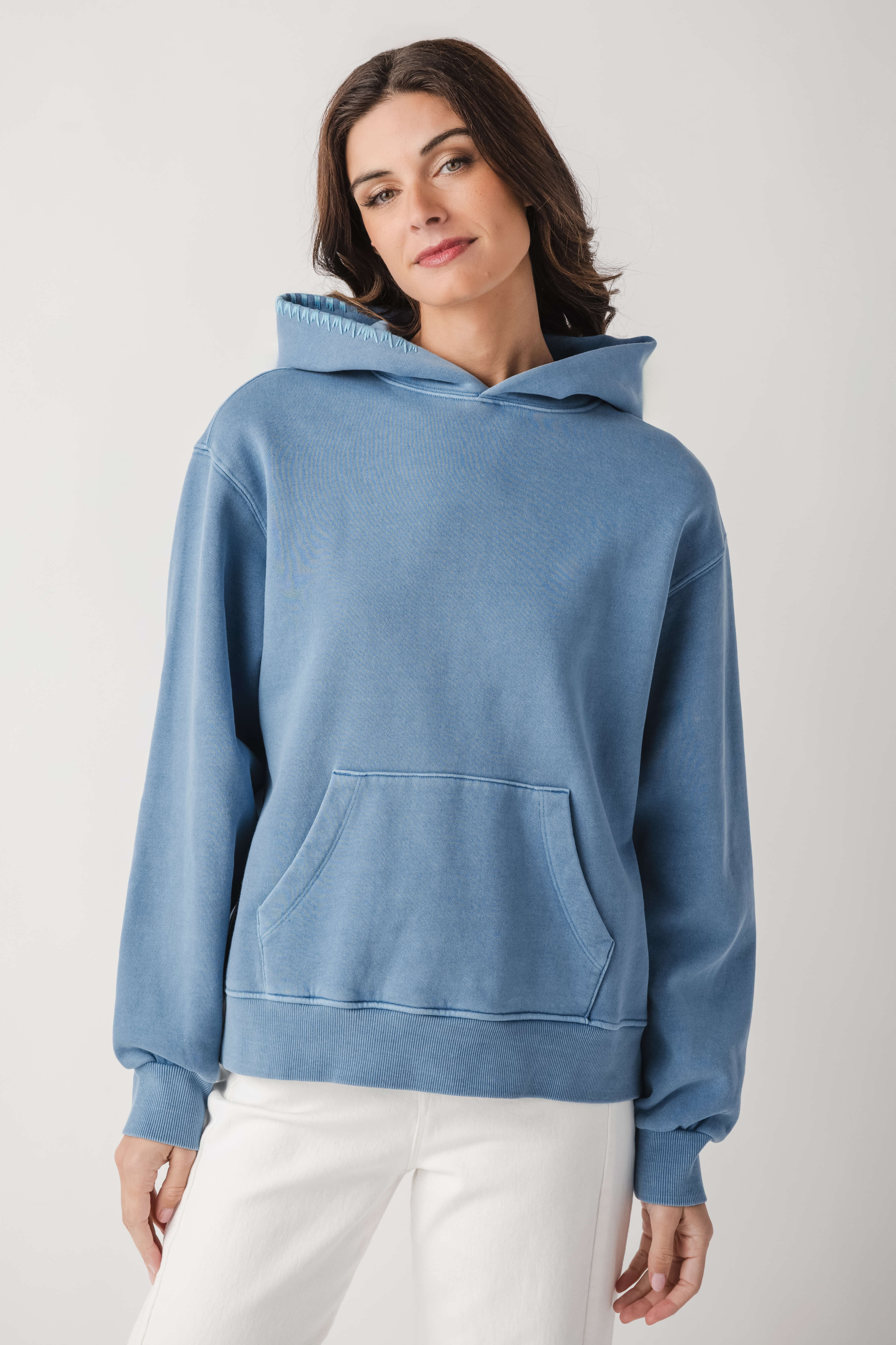 Vintage Havana Stitching Detail Hoodie | Social Threads