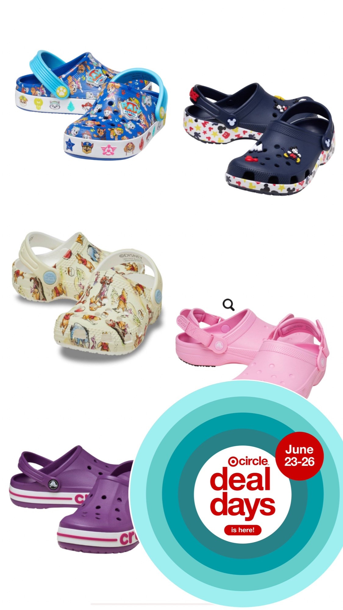 🎯 Target Circle Deal Days are here, and the Crocs deals are too!

If you’ve been waiting to grab a new pair for the kids (or yourself 😉), now is the time. From fun character styles like Paw Patrol, Disney, and Mickey Mouse to classic everyday colors, there are so many cute options included during Target Circle Deal Days.

These are the shoes my family reaches for all summer long—easy to slip on, perfect for pool days, vacations, playground trips, and everything in between.

✨ Shop my favorite Crocs finds through my Target storefront before the deals are gone!

#LTKKids #LTKSaleAlert #LTKMens