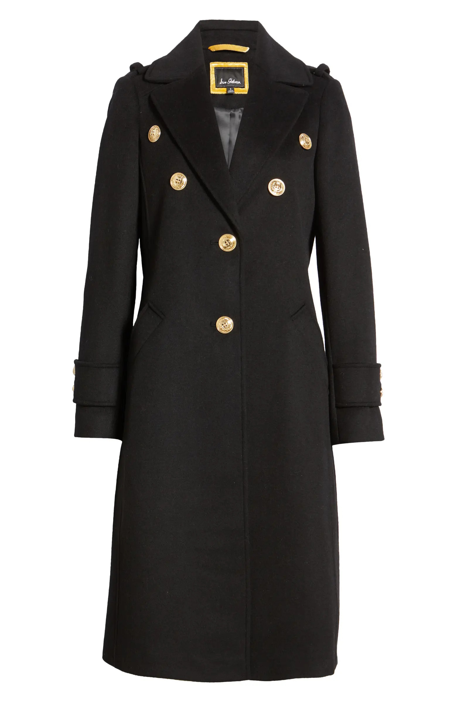 Crested Button Wool Blend Coat | Nordstrom
