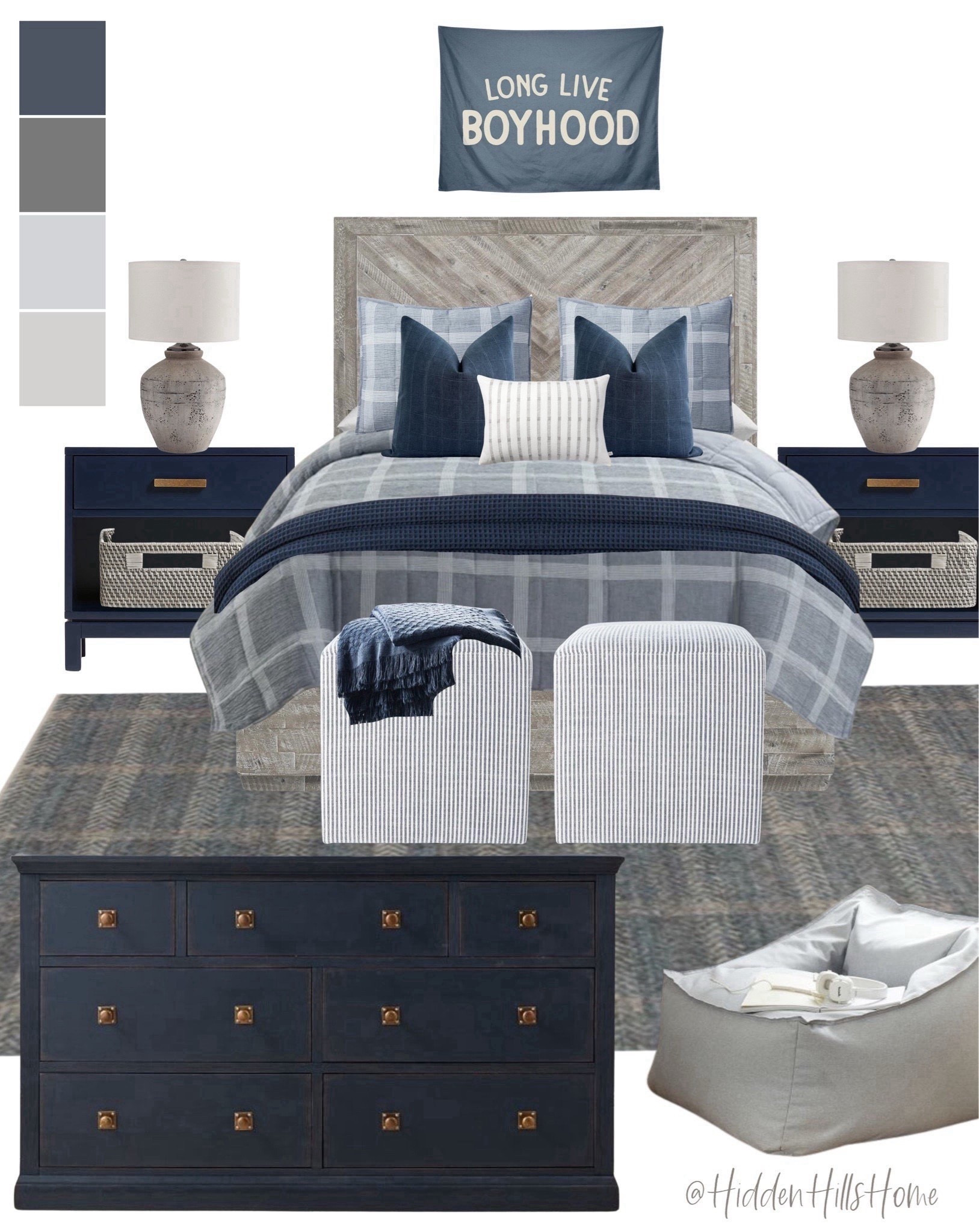 Coastal boys bedroom mood board, navy blue boys bedroom mood board, teen boys bedroom design #bedroom 


#LTKKids #LTKHome #LTKGiftGuide