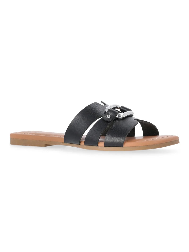 Time and Tru Women's Hardware Slide Sandals | Walmart (US)