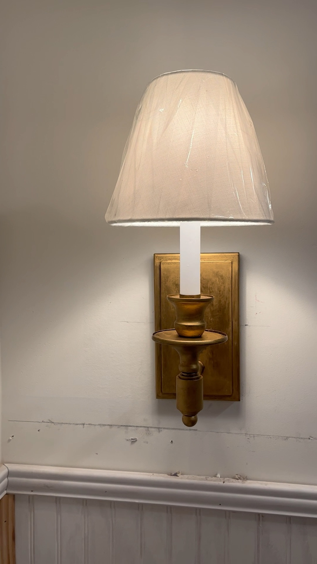 Brass sconces gold rub and buff diy lighting grandmillennial decor 