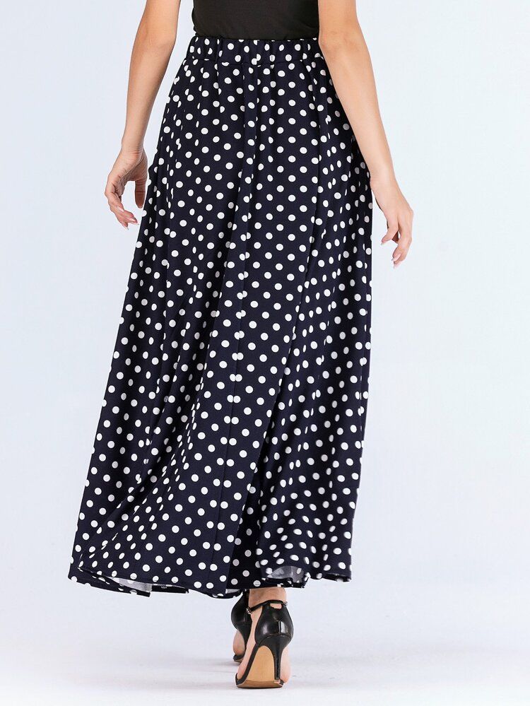 Hidden Pocket Dot Print Skirt | SHEIN