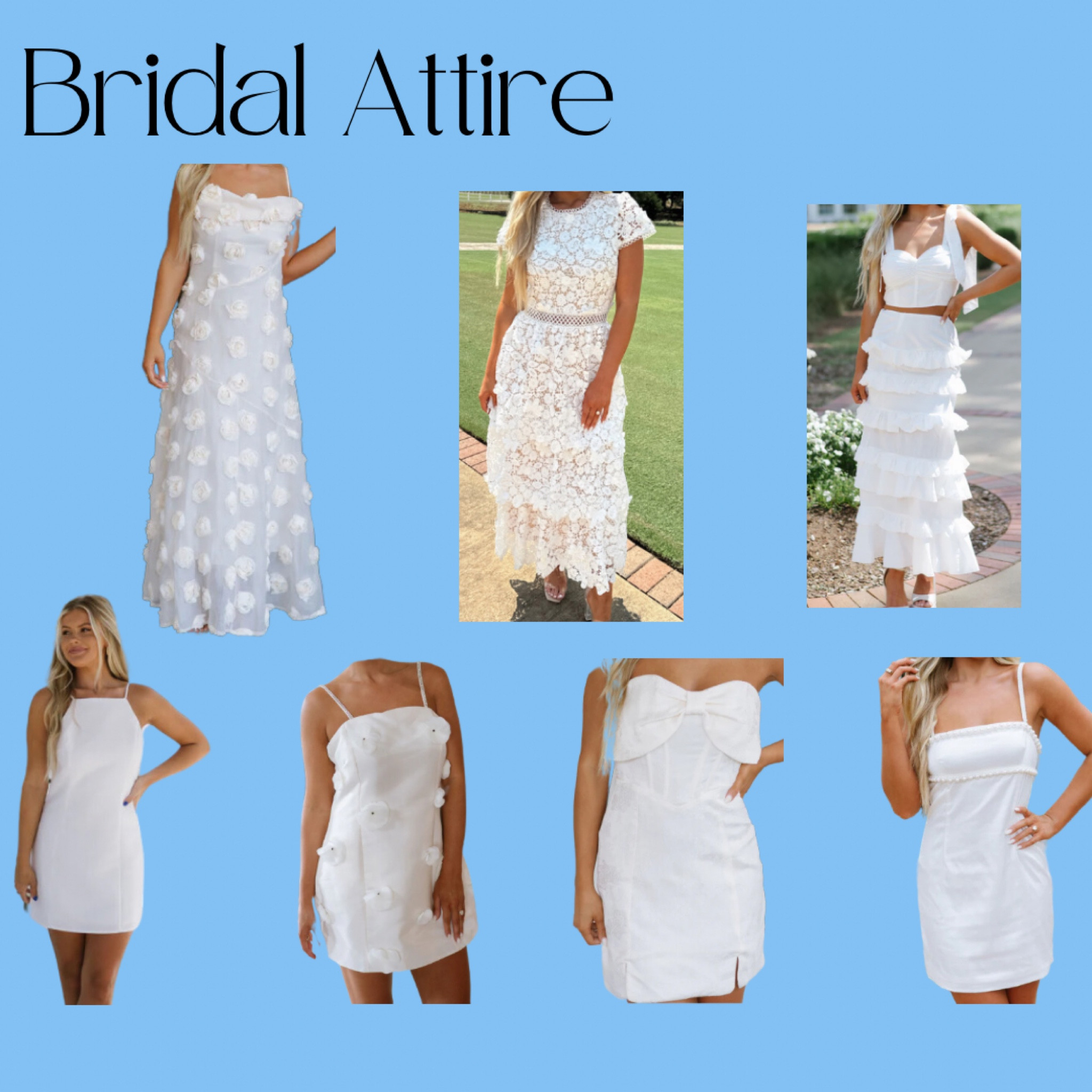 BRIDES mini dress, midi dress, maxi dress, floral, pearl, ruffle, bow, two piece set, strapless, spaghetti strap, cap sleeve

#LTKStyleTip #LTKSeasonal #LTKWedding