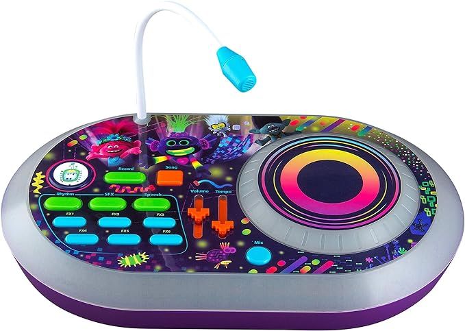 DreamWorks Trolls World Tour DJ Trollex Party Mixer Turntable Toy for Kids Toddler Children, Buil... | Amazon (US)