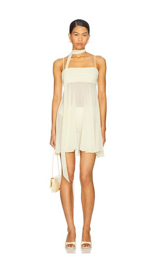 SEROYA Sahar Mini Dress in Lemon. - size XS | Revolve Clothing (Global)