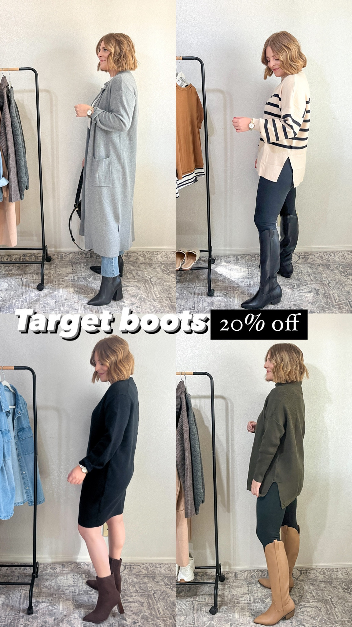 Target boots// 20% off! Size up 1/2 size if you have a wider foot

#LTKfindsunder50 #LTKshoecrush #LTKsalealert