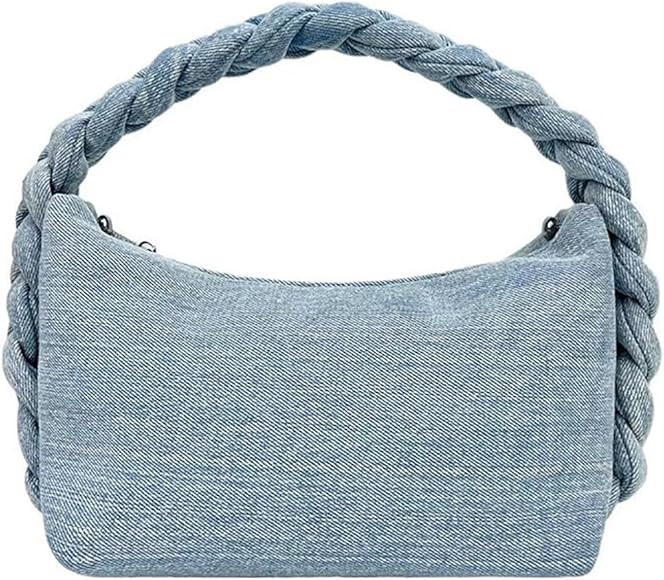 Women’s Denim Purse Vintage Jean Purse Woven Top Handle Handbags Lightweight Designer Crossbody... | Amazon (US)
