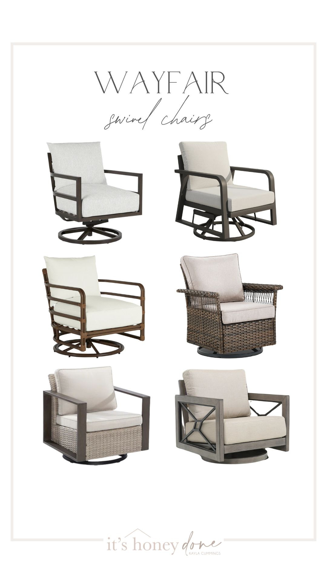 I was searching for the perfect patio furniture for the courtyard, and I am obsessed with these outdoor swivel chairs! so many great finds @wayfair! 

 #LTKSeasonal #LTKSaleAlert #LTKStyleTip