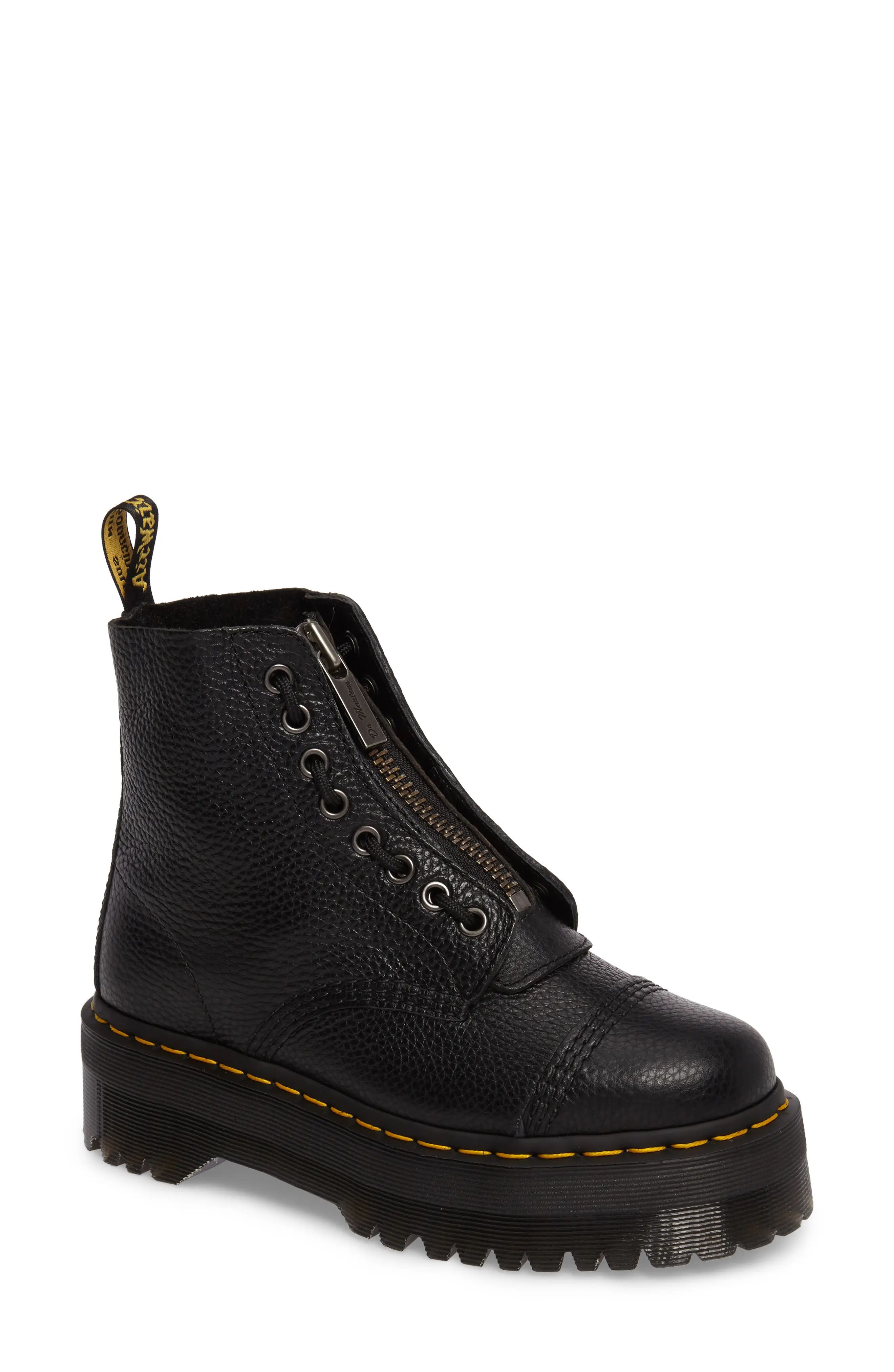 Dr. Martens Sinclair Bootie, Size 6Us in Black Leather at Nordstrom | Nordstrom