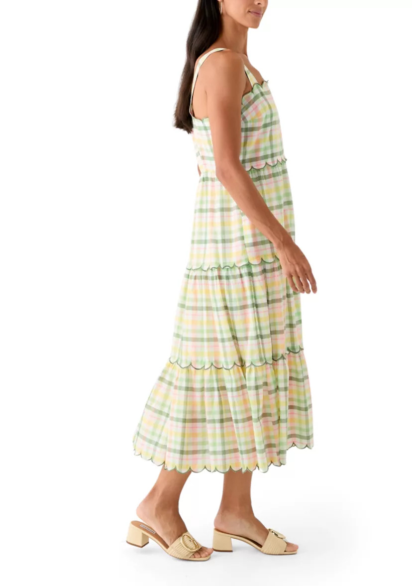 Women's Sleeveless Scallop Printed Midi Dress | Belk