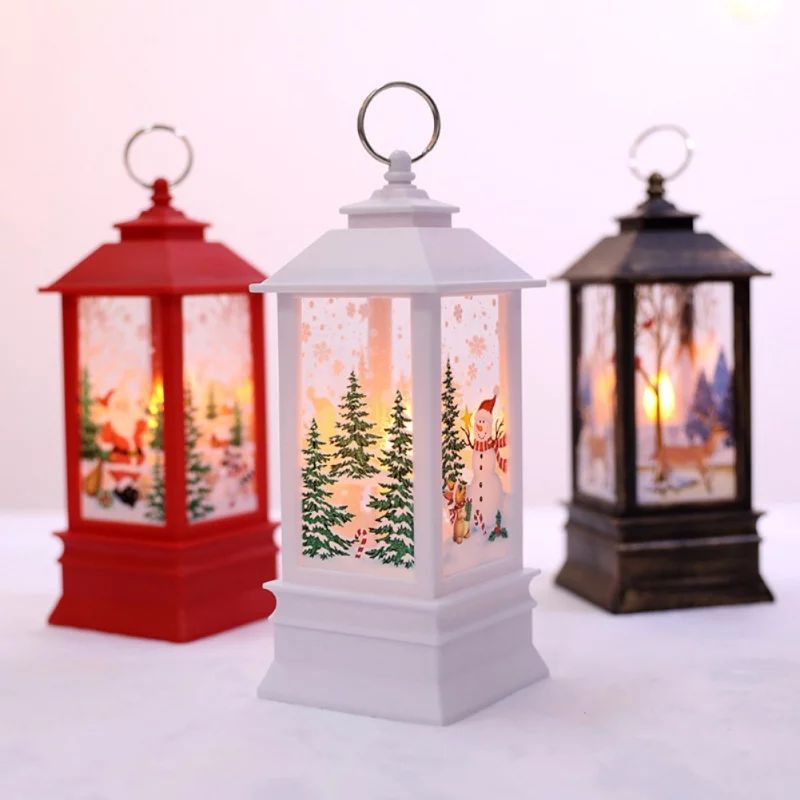 Rustic Christmas Decor Lantern Battery Operated LED Candle Lamp Seasonal Decorations - Walmart.co... | Walmart (US)