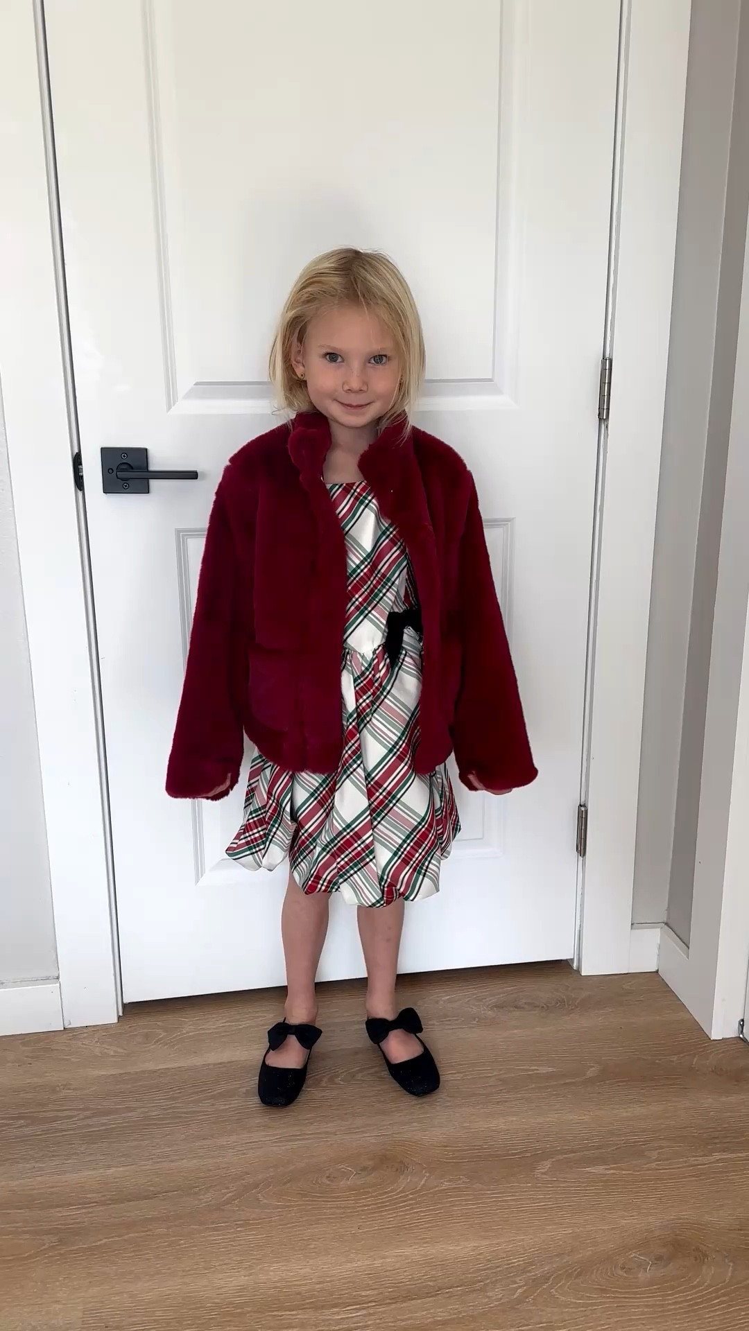 I found the CUTEST holiday outfit for little girls 🎄✨
My daughter is wearing this to her Christmas piano recital and I cannot handle how precious it is!
Girls' Plaid Bubble Dress in Cream/Red/Green with black bows paired with the Girls' Red Faux Fur Jacket + Girls' Black Bow Ballet Flats (adjustable strap + closed square toe) — classic, timeless, girly + festive.
Perfect for Christmas recitals, Santa photos, holiday parties, church, school concerts, and family gatherings. Linking everything below! 🎁
#LTKKids #LTKHoliday #KidsChristmasOutfits #HolidayKidsFashion #ChristmasOutfitIdeas #GirlsHolidayStyle #ToddlerChristmasDress #KidsHolidayLooks #FestiveKidsStyle #HolidayRecitalLook #ChristmasInspo #MomApprovedKidsFashion

#LTKHoliday #LTKSeasonal #LTKKids