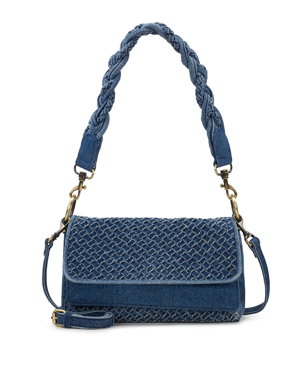 Madalina Crossbody - Washed Woven Denim | Patricia Nash Designs