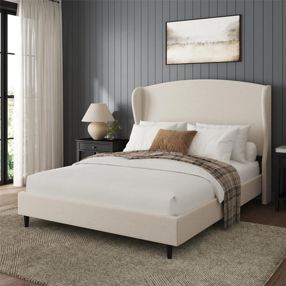 Mikala Wingback Platform Bed Frame | Wayfair North America