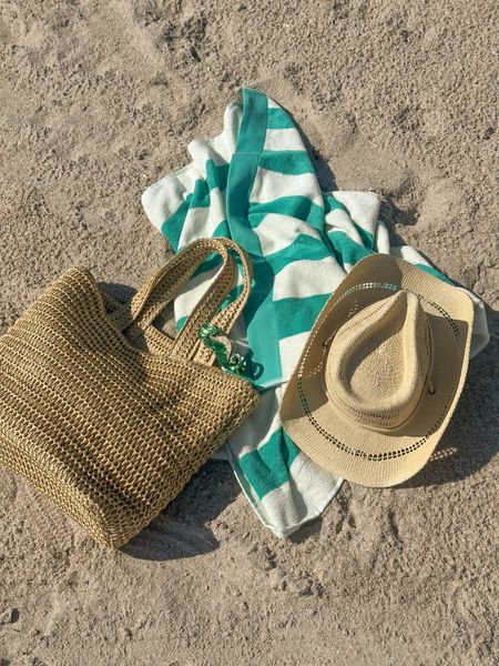 Beach bag
Cowboy hat
Coastal cowgirl
Cabana striped beach towel 
Seahorse hair claw
Beach day beach outfit
Beach vacation 

#LTKswim #LTKfindsunder50