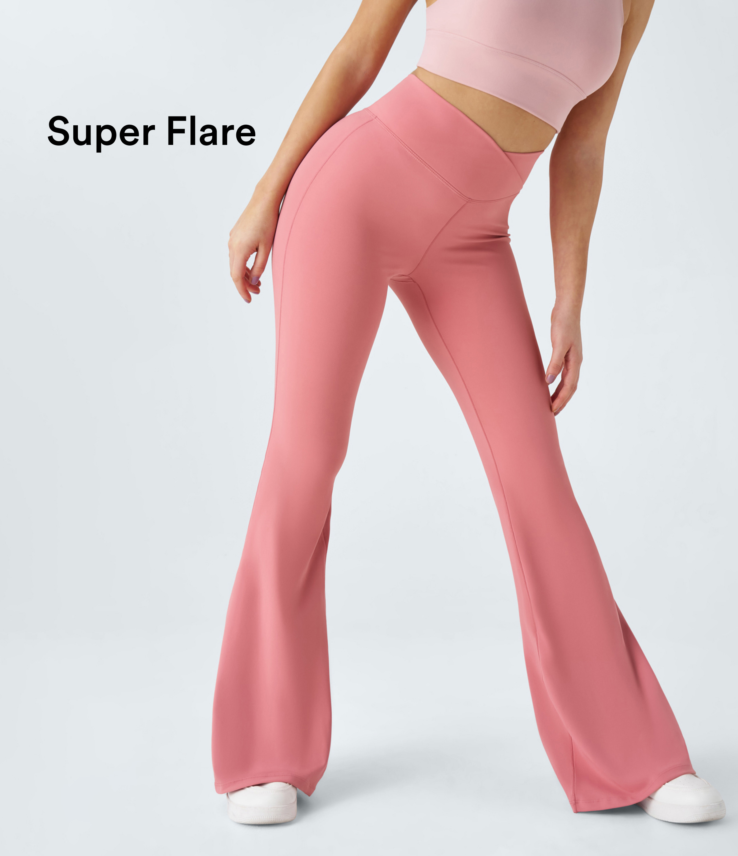Women’s Crossover High Waisted Back Pocket Super Flare Leggings - Halara | HALARA