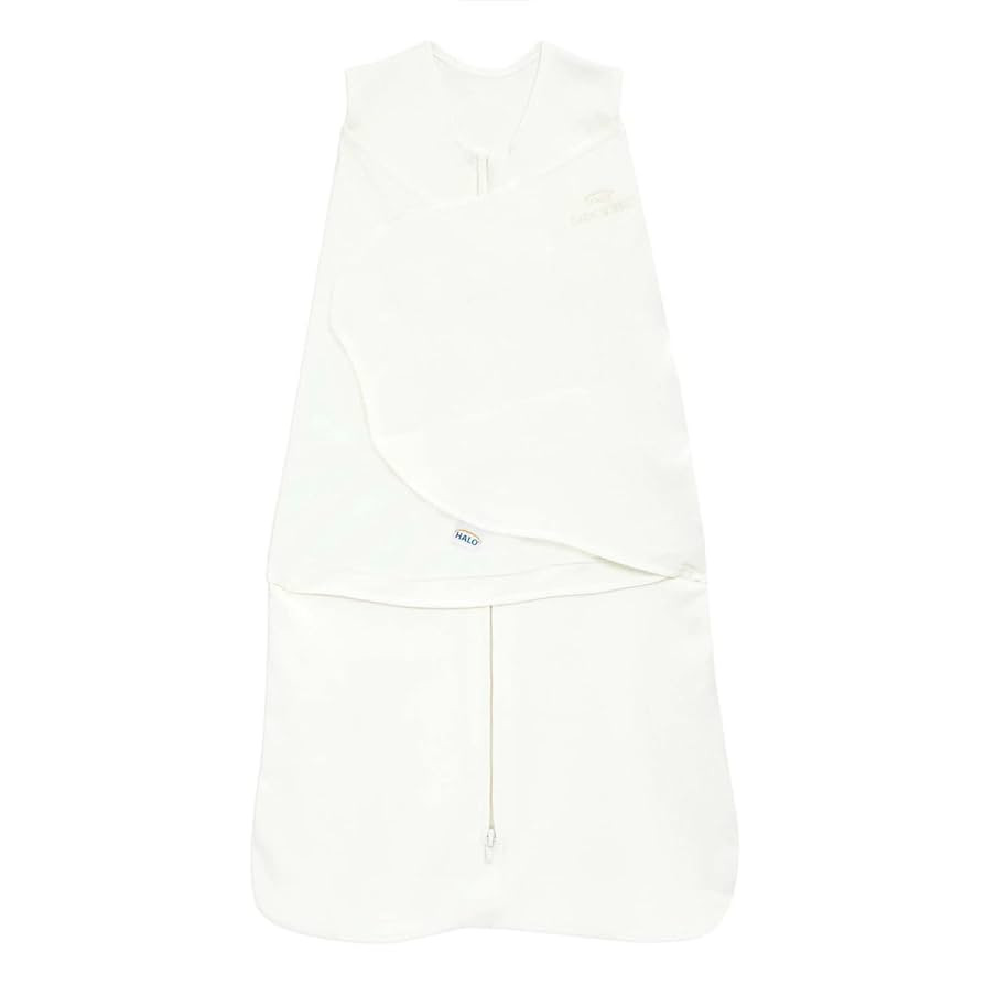 HALO 100% Cotton Sleepsack Swaddle, 3-Way Adjustable Wearable Blanket, TOG 1.5, Cream, Newborn, 0... | Amazon (US)