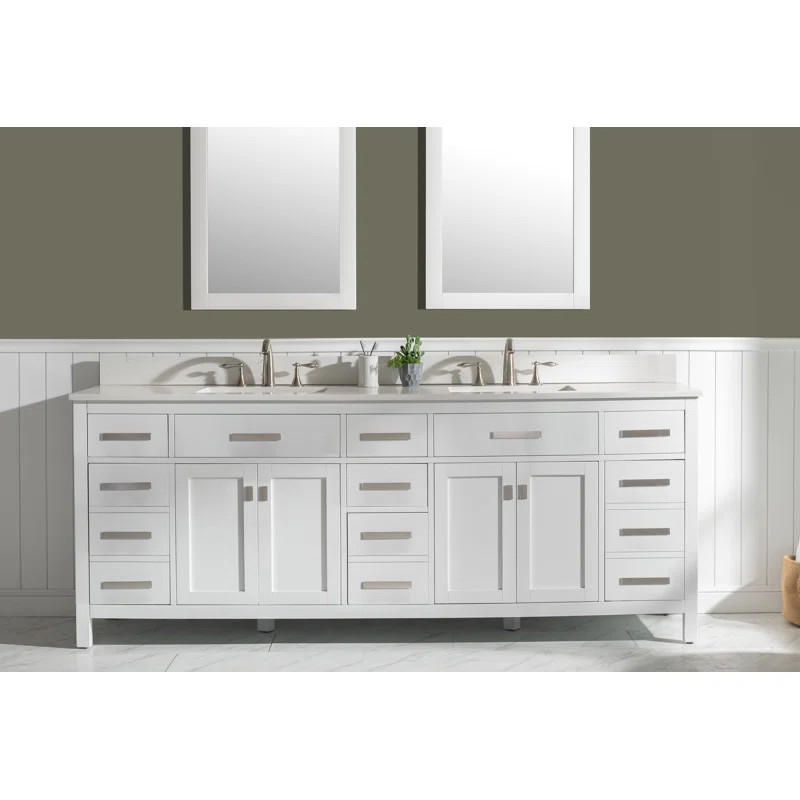 Oberlander 84" Double Bathroom Vanity Set | Wayfair Professional