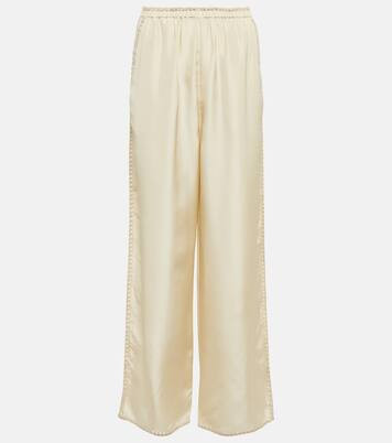 Wide-leg silk pants | Mytheresa (UK)
