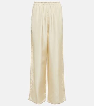 Wide-leg silk pants | Mytheresa (UK)