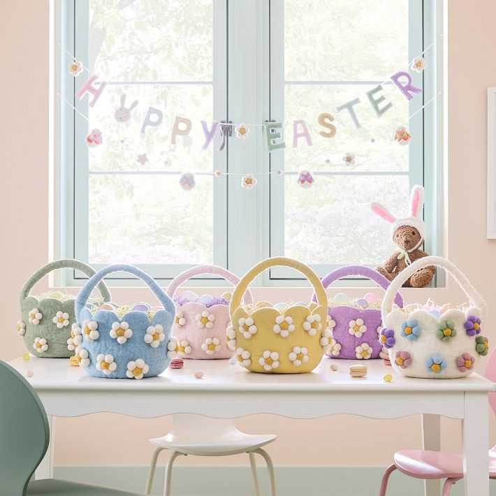 Felt Daisy Easter Baskets | West Elm (US)