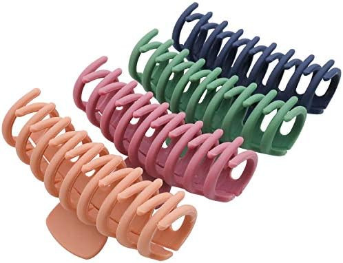 TODEROY Hair Claw Clips for Women and Girls Large Hair Barrette Clamps for Thick Hair (Multi 3) | Amazon (US)