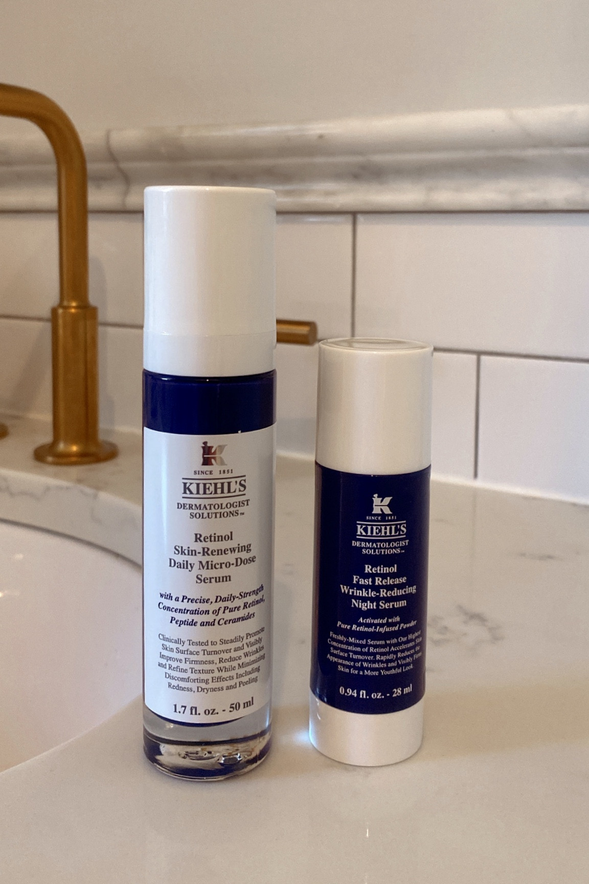 One of @kiehls most popular retinol products now comes in a more potent formula: Retinol Fast Release Wrinkle-Reducing Night Serum. A bit stronger, it's known to even out skin tone, minimize wrinkles and improve firmness. Highly recommend to start incorporating retinol if you already haven't! Game changer.