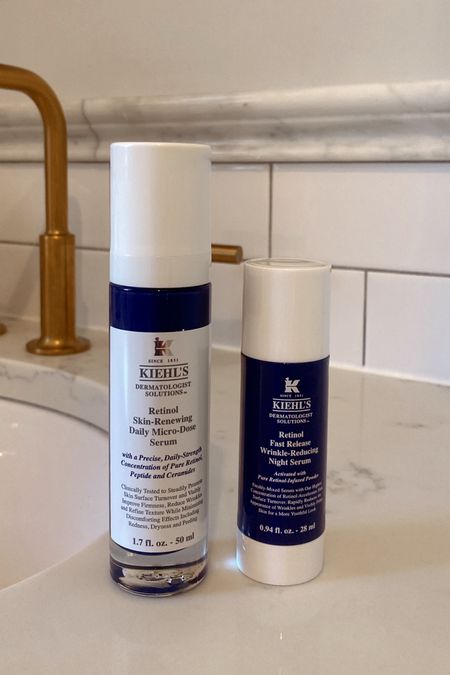 One of @kiehls most popular retinol products now comes in a more potent formula: Retinol Fast Release Wrinkle-Reducing Night Serum. A bit stronger, it's known to even out skin tone, minimize wrinkles and improve firmness. Highly recommend to start incorporating retinol if you already haven't! Game changer.