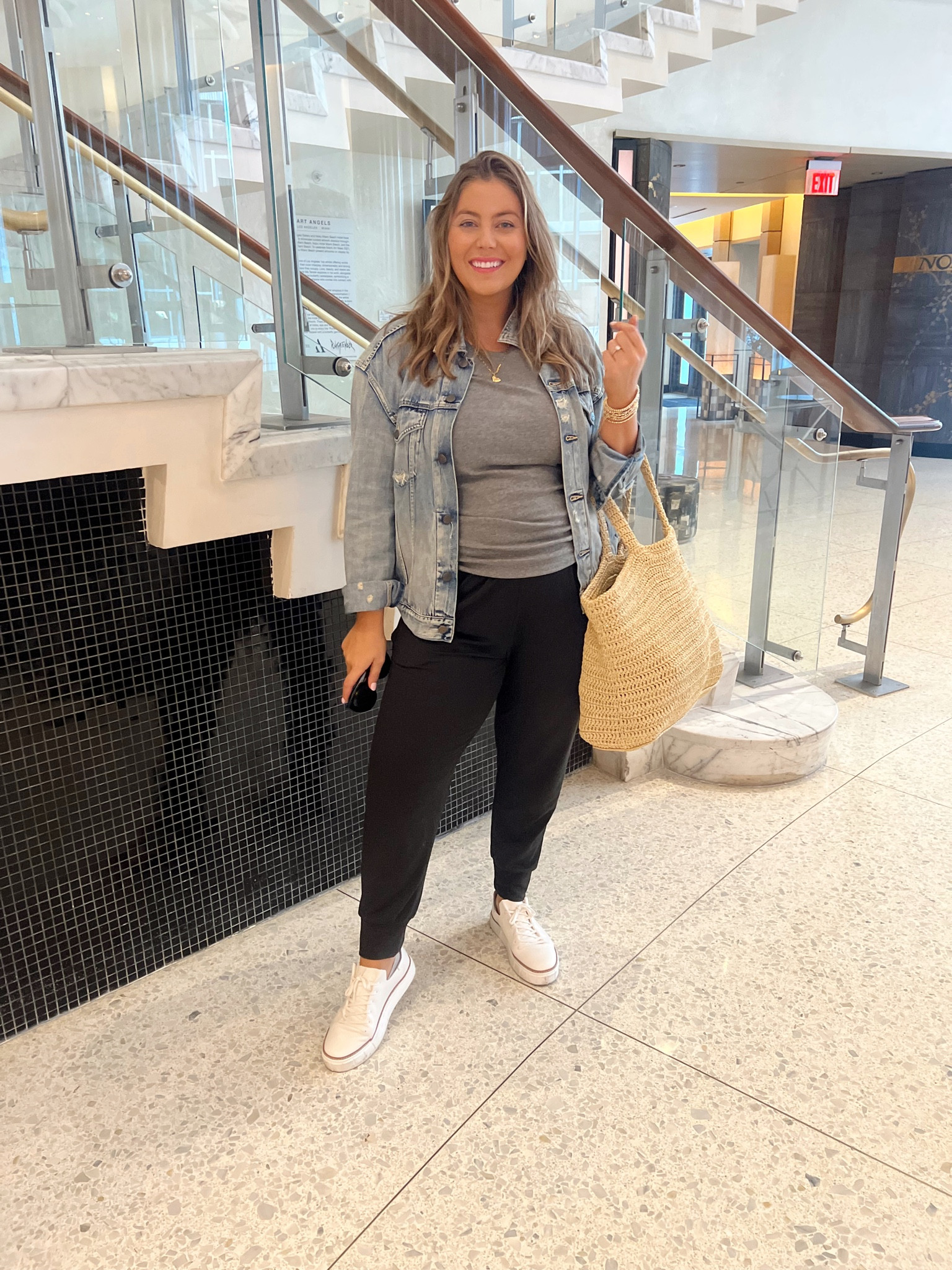 Travel outfit - wearing XL in all except denim jacket is XXL 

#LTKcurves #LTKstyletip #LTKtravel