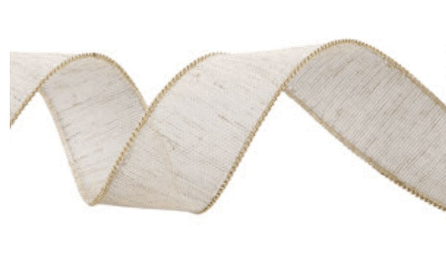 Cream And Gold Beaded Wired Edge Ribbon - 1 1/2" Inches Craft Diy Projects 18' | Walmart (US)