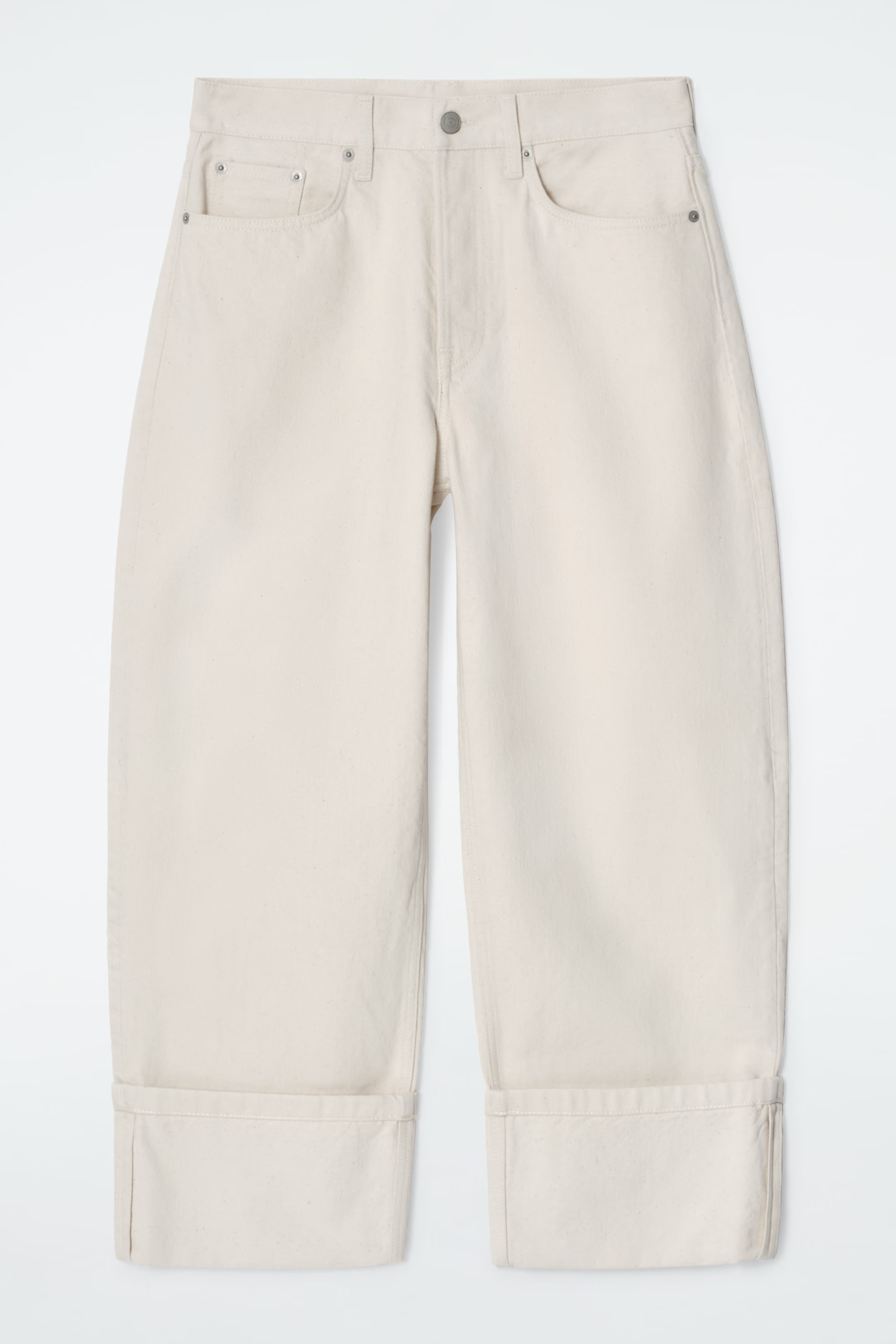 FACADE TURN-UP STRAIGHT-LEG JEANS - ECRU | COS | COS UK