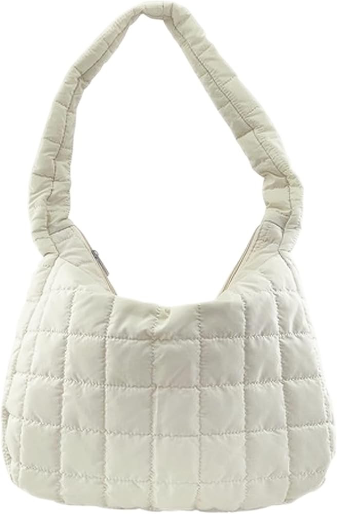 JGPYE Quilted Tote Bags for Women Lightweight Quilted Padding Shoulder Bag Down Cotton Padded Lar... | Amazon (US)