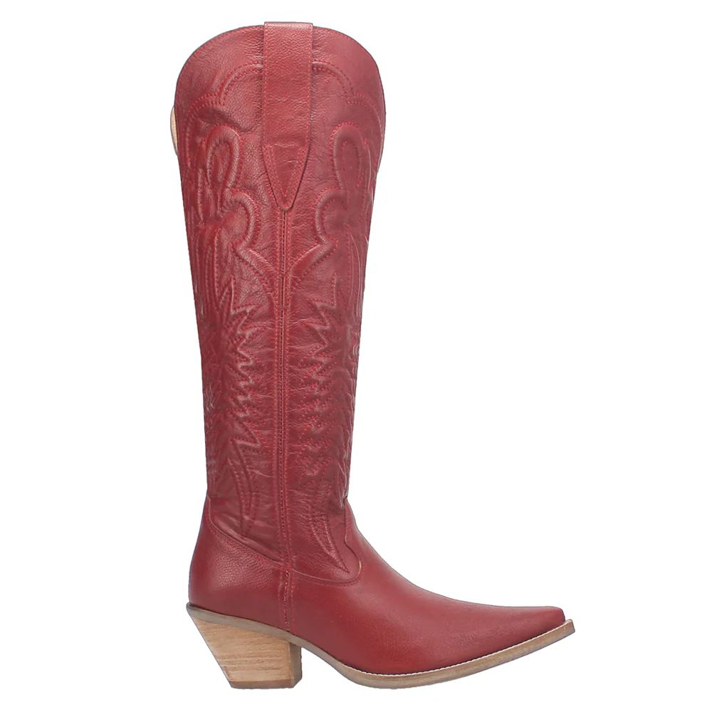 Shop Red Womens Dingo Raisin Kane Snip Toe Cowboy Boots | Shoebacca