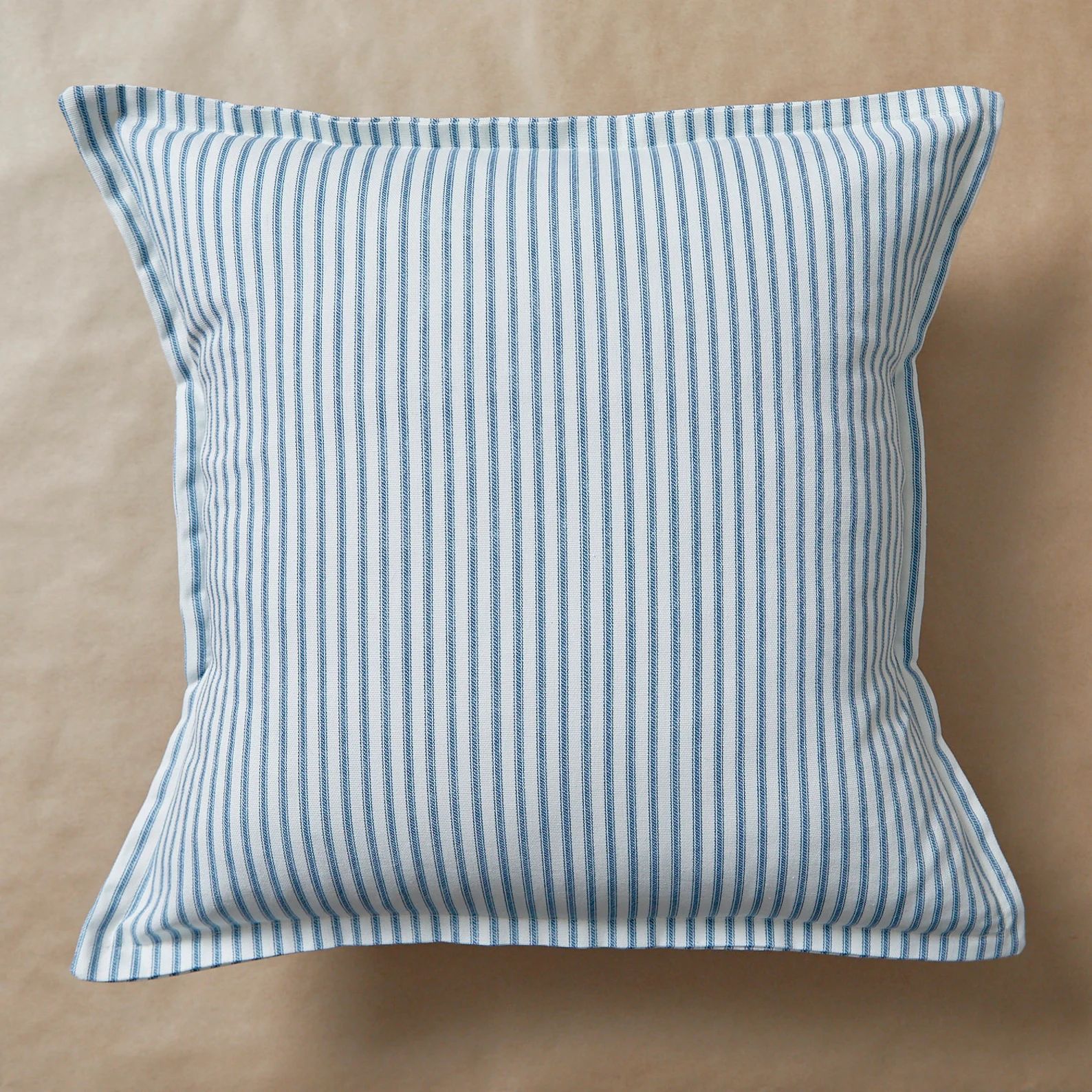 Blue Ticking Stripe Pillow Ruffled Ticking Stripe Pillow | Etsy | Etsy (US)