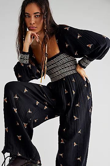 Dahlia Embroidered Jumpsuit | Free People (Global - UK&FR Excluded)