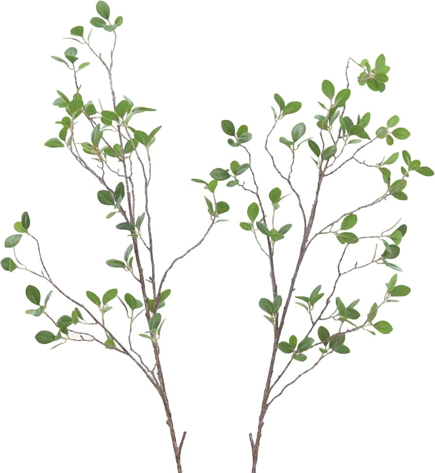 Artificial Tree Branches with Leaves for Decoration Faux Greenery Stems 2pcs 43.31 Inches | Amazon (US)