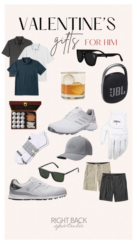 Valentine’s Day gift guide for him. Golf shoes. Portable Bluetooth speaker. Sunglasses. Men’s golf clothes. Personalized golf balls.

#LTKSeasonal #LTKmens #LTKGiftGuide