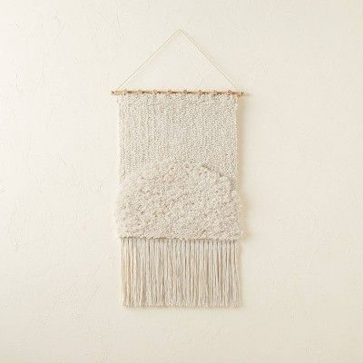 31" x 18" Natural Wall Hanging with Tassels Brown - Opalhouse™ designed with Jungalow™ | Target