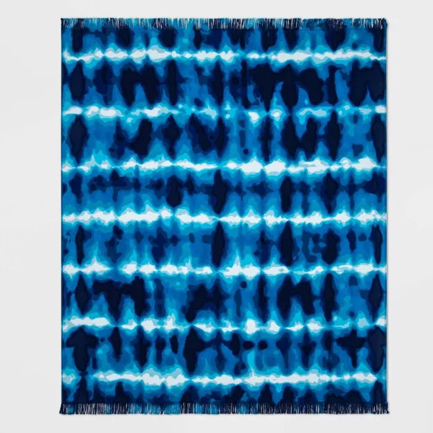 Oversized Tie-Dye Beach Towel Navy Blue - Sun Squad™ | Target