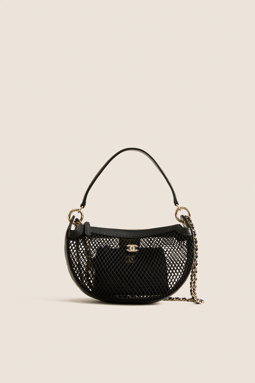 CHANEL Black Coco Mark Two-Way Shoulder Bag Half Moon | Tuckernuck (US)