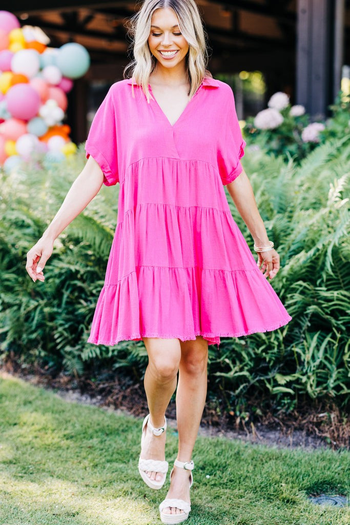 In My Thoughts Royal Blue Linen Dress | The Mint Julep Boutique