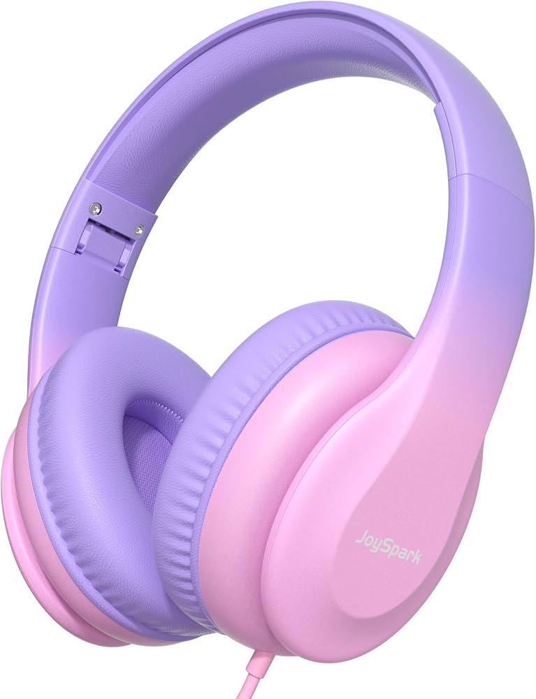 JoySpark Kids Headphones for School Toddler, 3.5mm Jack, Gradient Pink | Amazon (US)