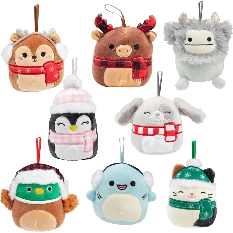Squishmallows 4" Mini Christmas Tree Ornaments, 8-Pack - Official Jazwares Plush - Includes Cam T... | Walmart (US)
