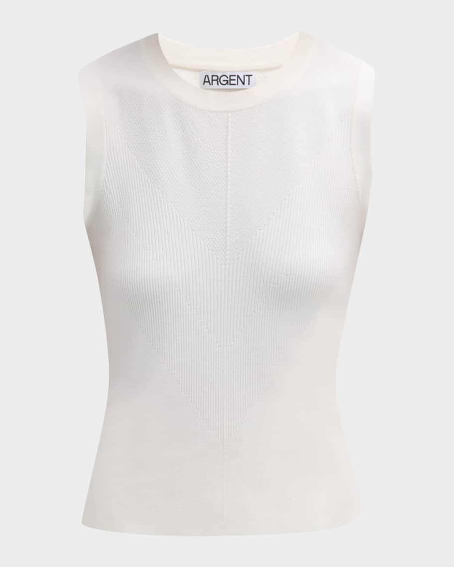 ARGENT Ribbed Crewneck Tank | Neiman Marcus