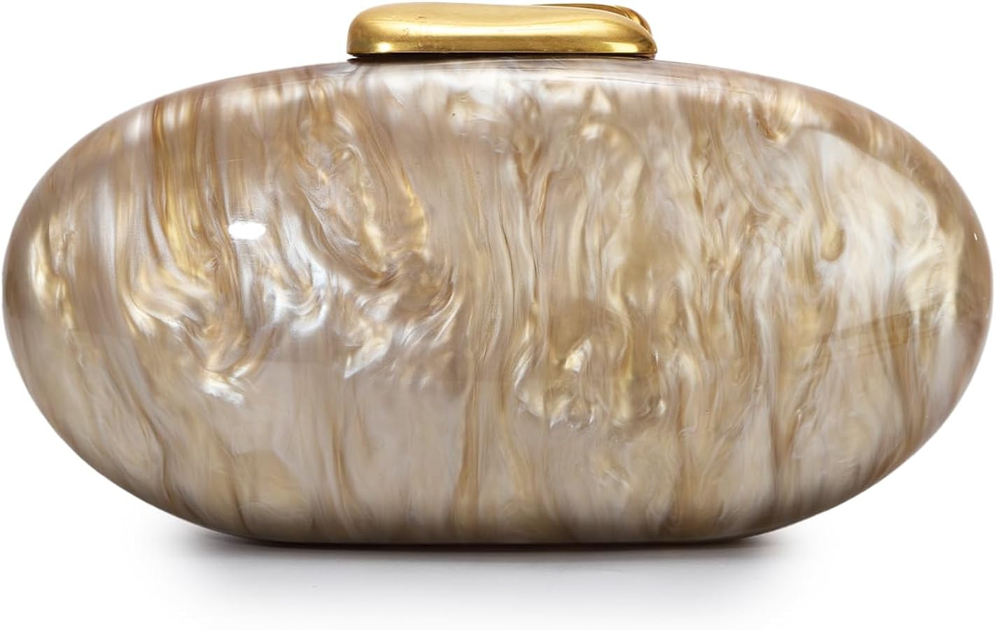Oweisong Acrylic Clutch Purse for Women Formal Oval Sea Shell Evening Bag | Amazon (US)